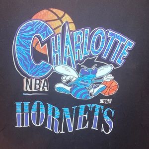 🏀 Vintage 1990s Charlotte Hornets T-Shirt Size L NBA Basketball LaMelo Ball 🏀